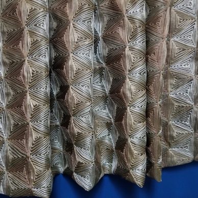 Silk Organza Triangular Embroidery Curtains