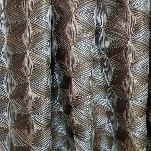 Silk Organza Triangular Embroidery Curtains - Image 3