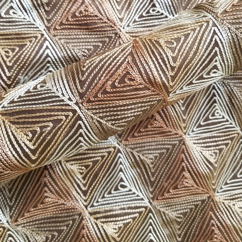 Silk Organza Triangular Embroidery Curtains - Image 2
