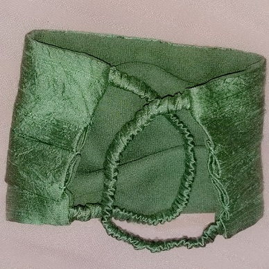 Silk Dupioni Face Mask and Two Layers Silk Chiffon
