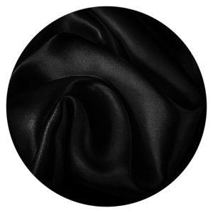 Silk Fabric 100% Pure Mulberry Silk Charmeuse 22 momme width 54″ 2 1/2 meters Color 688 Black