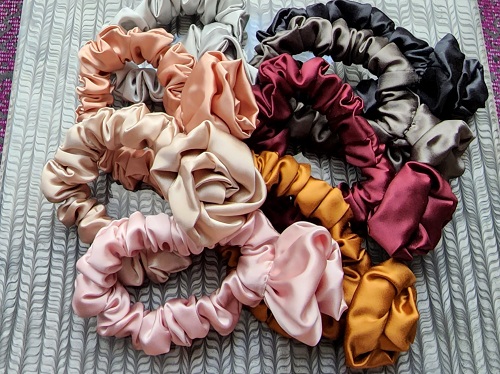 silk rosette scrunchies 8 colors 1