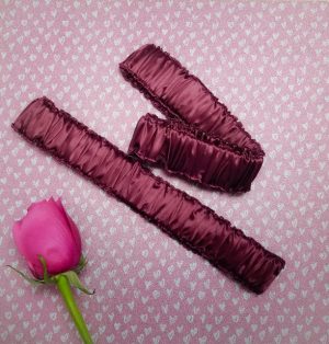 Ardennes silk headband cherry rosewood