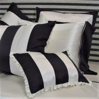 SILKPRADA Black and white mulberry silk bedding set