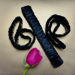 ardennes silk headband onyx black