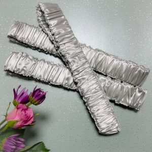 ardennes silk headband silver cloud